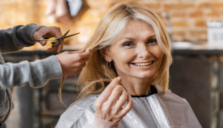 Corte com franja lateral