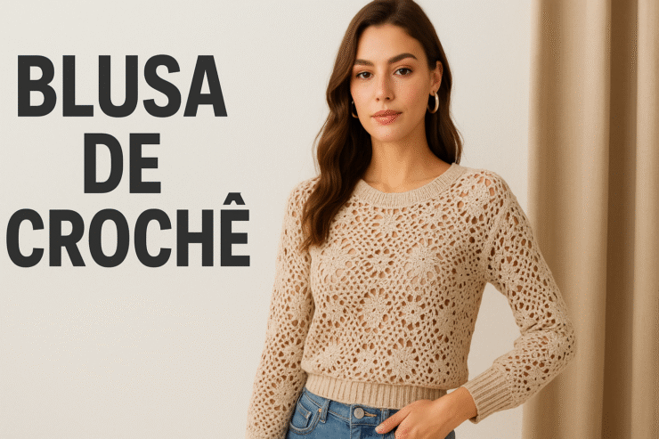 Blusa de crochê linda