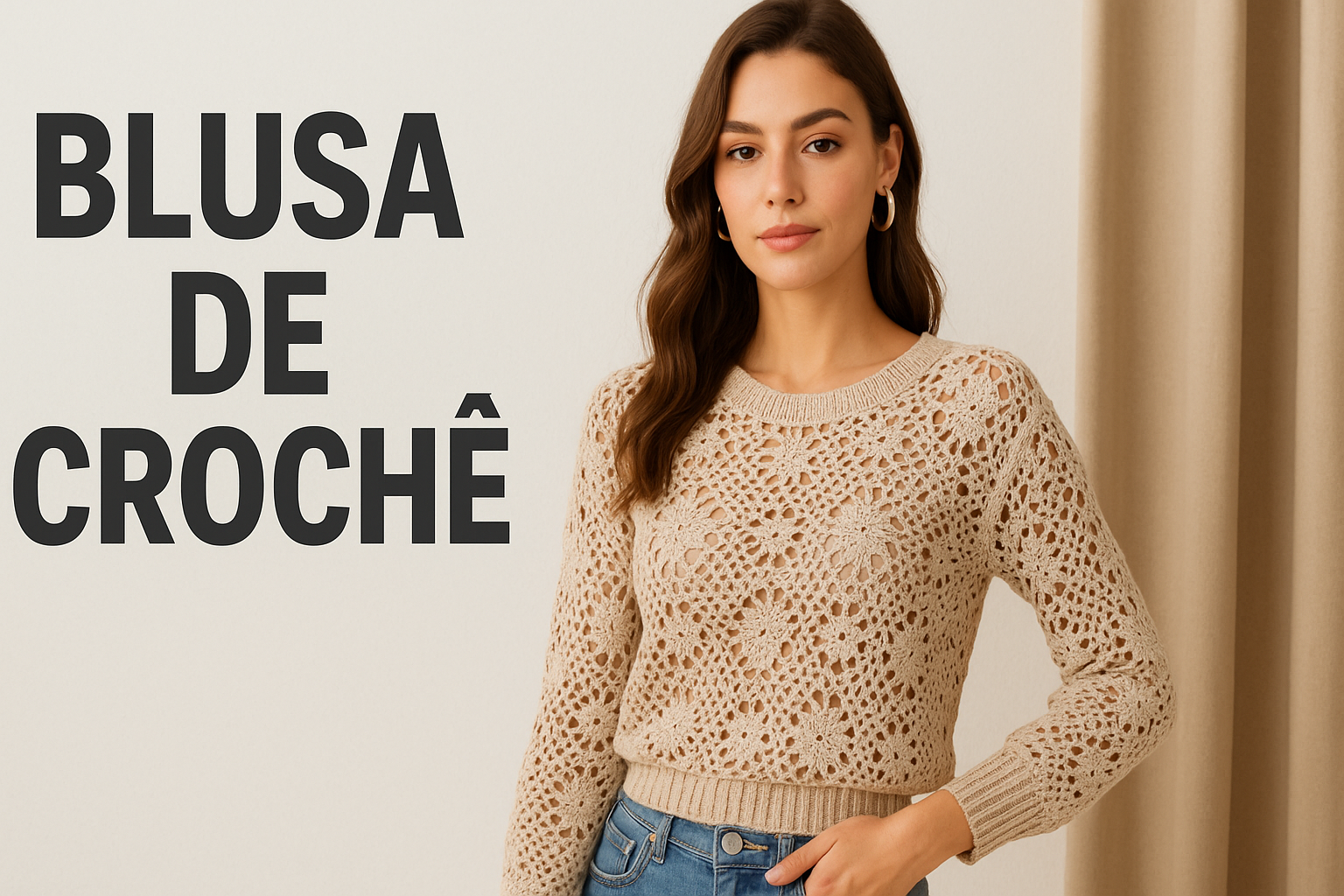 Blusa de crochê linda