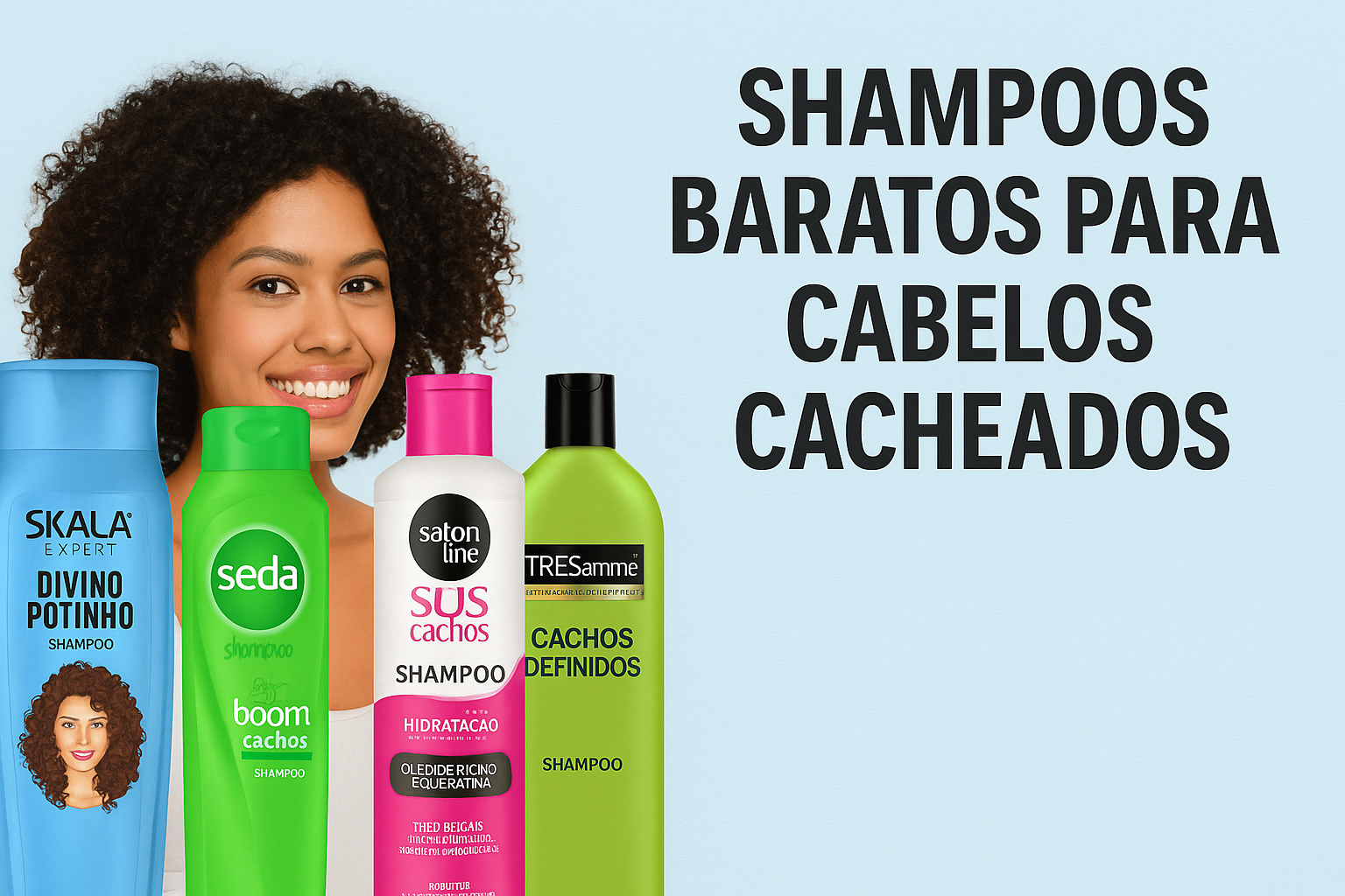 shampoos baratos para cabelos cacheados