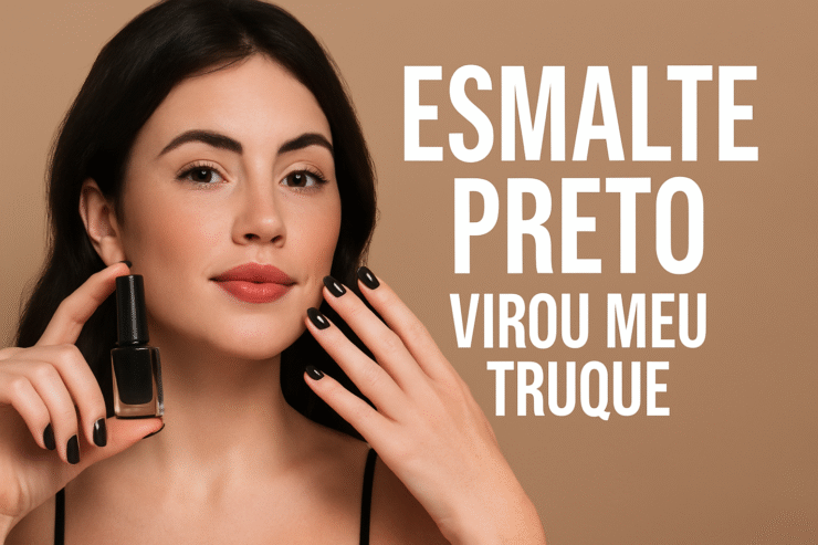 esmalte preto virou meu truque