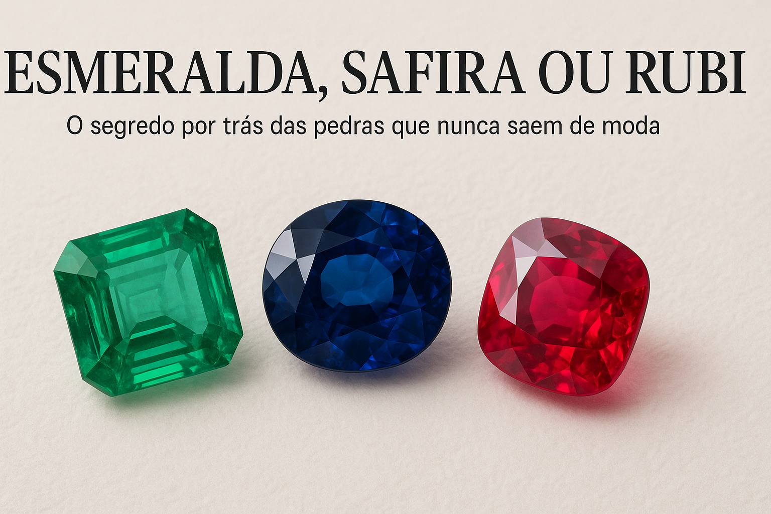 Esmeralda, safira ou rubi