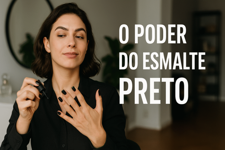 poder do esmalte preto