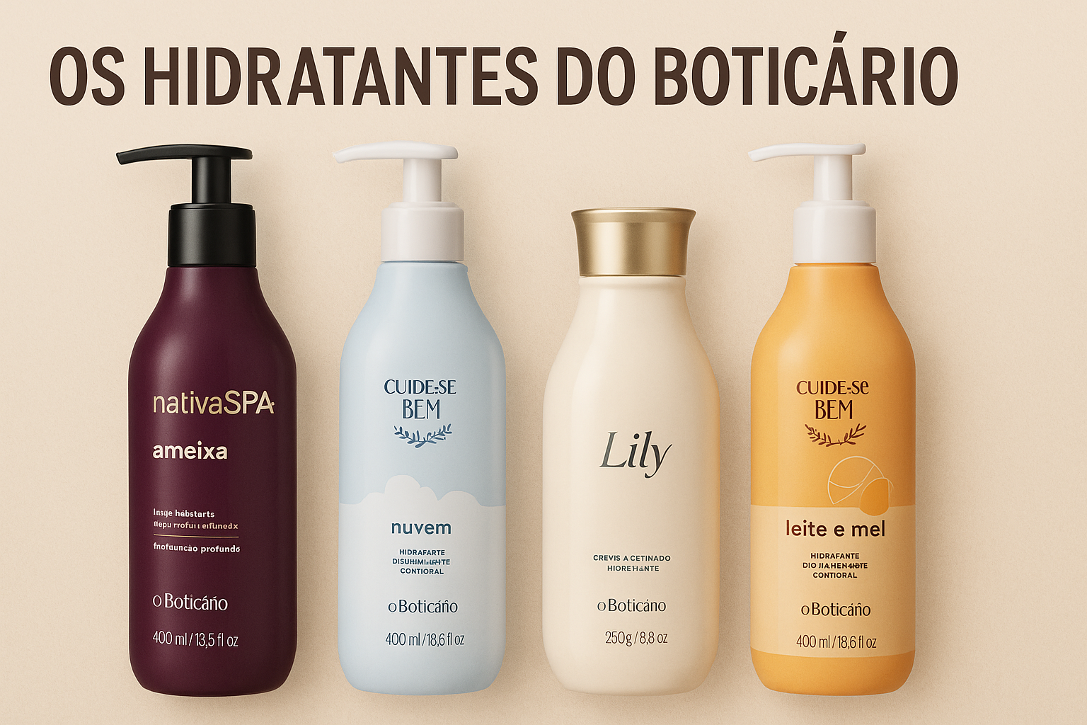 Os Hidratantes do Boticário